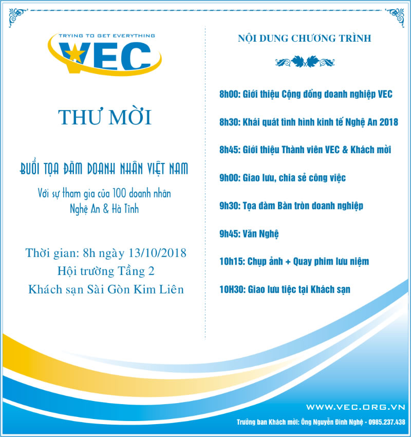 Chương trình “Kết nối và Tôn vinh Doanh Nhân Xứ Nghệ"