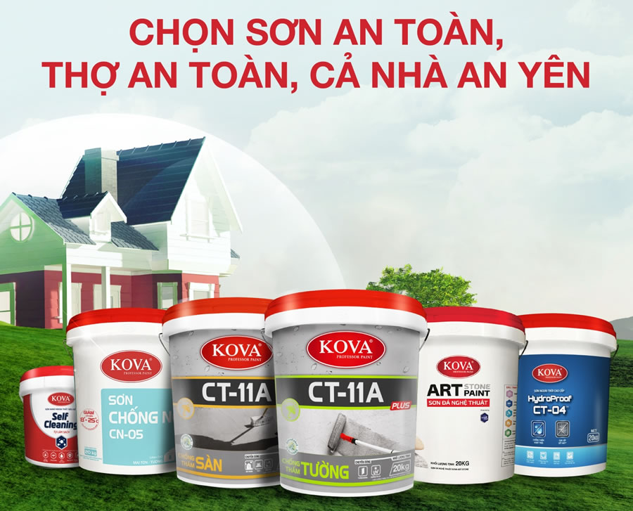 Địa chỉ b&aacute;o gi&aacute; mua Sơn Kova tại Vinh Nghệ An