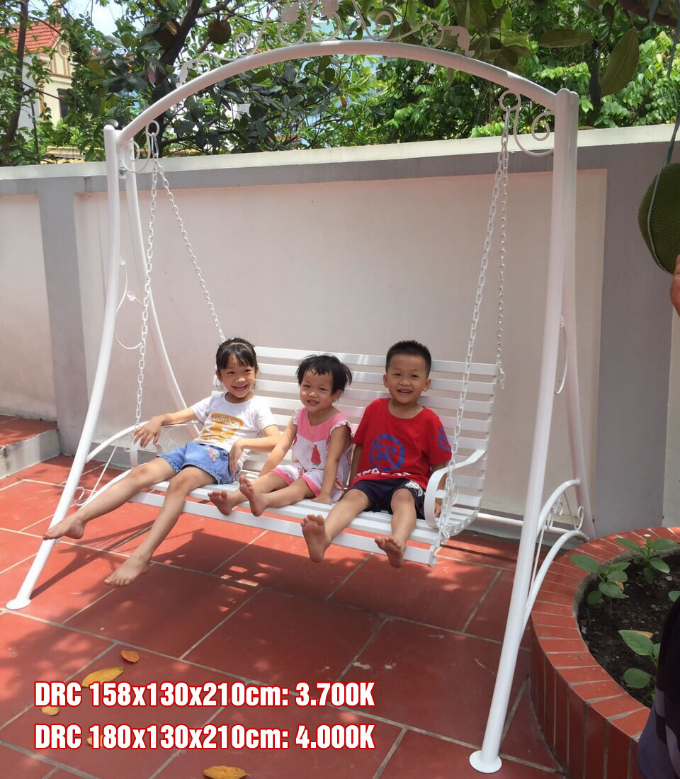 Ghế xích đu sắt nghệ thuật sân vườn ngoài trời